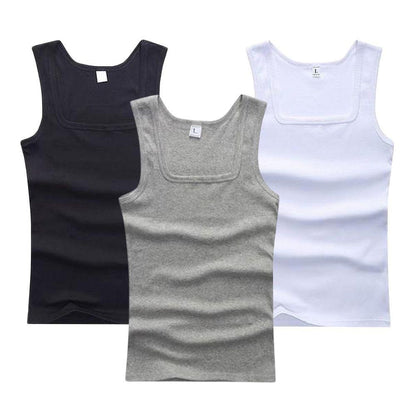 3pcs/lot Cotton Mens Tank Tops Sleeveless Solid Muscle Vest Undershirts Men's Clothes U-neck Gym Clothing Women Sleeveless Shirt