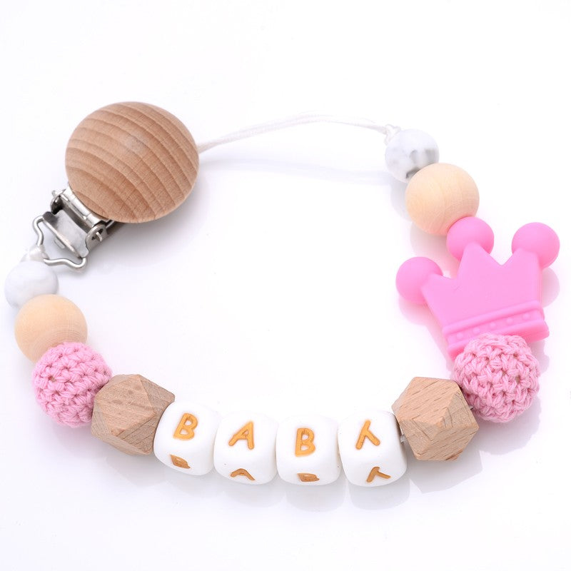 New 5 Colors Baby Teether Handmade Making Pacifier Clips  Holder Chains Silicone Pacifier Chain Clip Baby Teething Chain