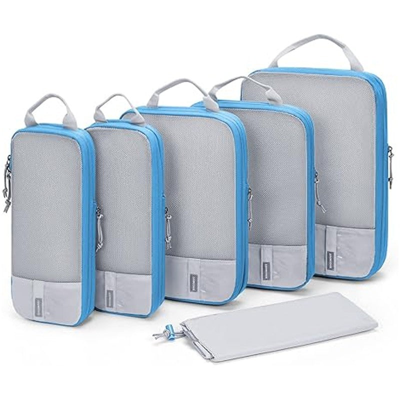 BAGSMART 6 Set Compression Packing Cubes for Travel Lightweight Luggage Organizer Bags Durable Space Saver Bags Travel Essential