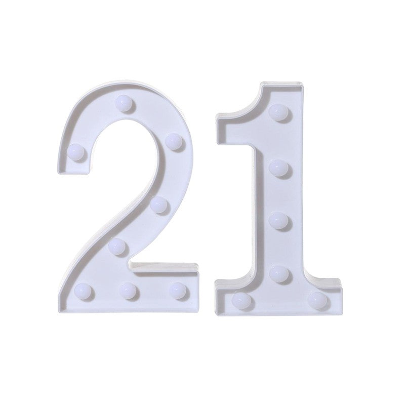 2Pcs Number 16 18 21 30 Led Light String Happy Birthday Party Decoration Wedding Anniversary Adult Birthday Party Gift Light Led