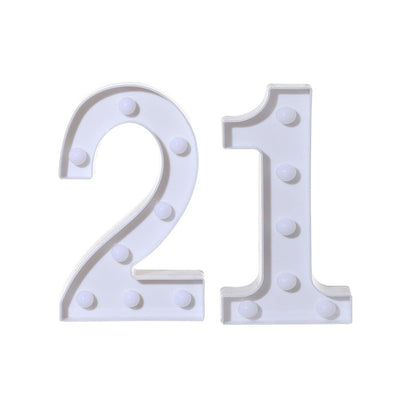 2Pcs Number 16 18 21 30 Led Light String Happy Birthday Party Decoration Wedding Anniversary Adult Birthday Party Gift Light Led