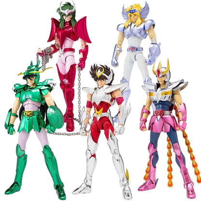 Anime Japonês Saint Seiya Figura Ikki de Fênix Hyoga Seiya Shiryu Boneco Colecionável em PVC Decoração 19cm
