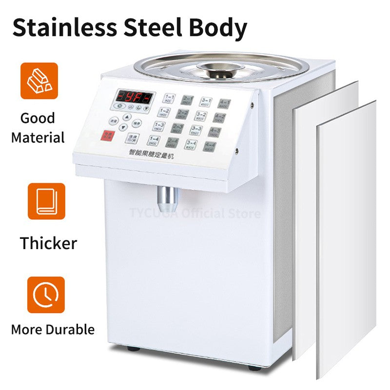 16 Grid Quantitative Fructose Filling Machine Bubble Milk Tea Shop Automatic Electric Syrup Sugar Dispenser Levulose Quantifier