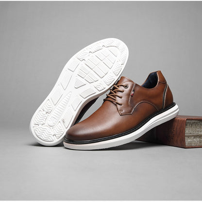 2025 Spring/Summer New Men Shoes Comfy Luxury Brand Men Casual Shoes Lace Up Business Style Dress Shoes BHKH Men Shoes