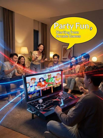 2026 New 21-inch Large Screen Home Game Console for Two-Player Fighting Built-in Games No Lag Street Fighter Arcade Game Console