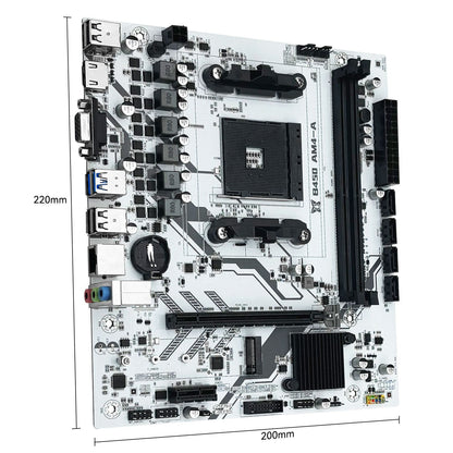 Placa-mãe MACHINIST B450 Processador AMD Memória DDR4 de canal duplo Placa principal AM4 M.2 NVME (Suporta CPU Ryzen 5500 5600 5600G)