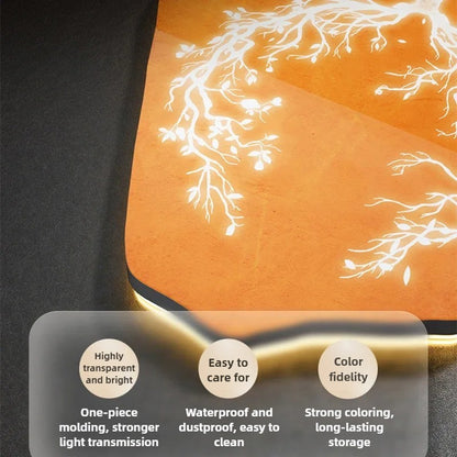 20in LED Light Wall Clock Dining Room Living Moon The Earth Modelling Silent Movement Bedroom Clock Wall Decoration Home Gifts