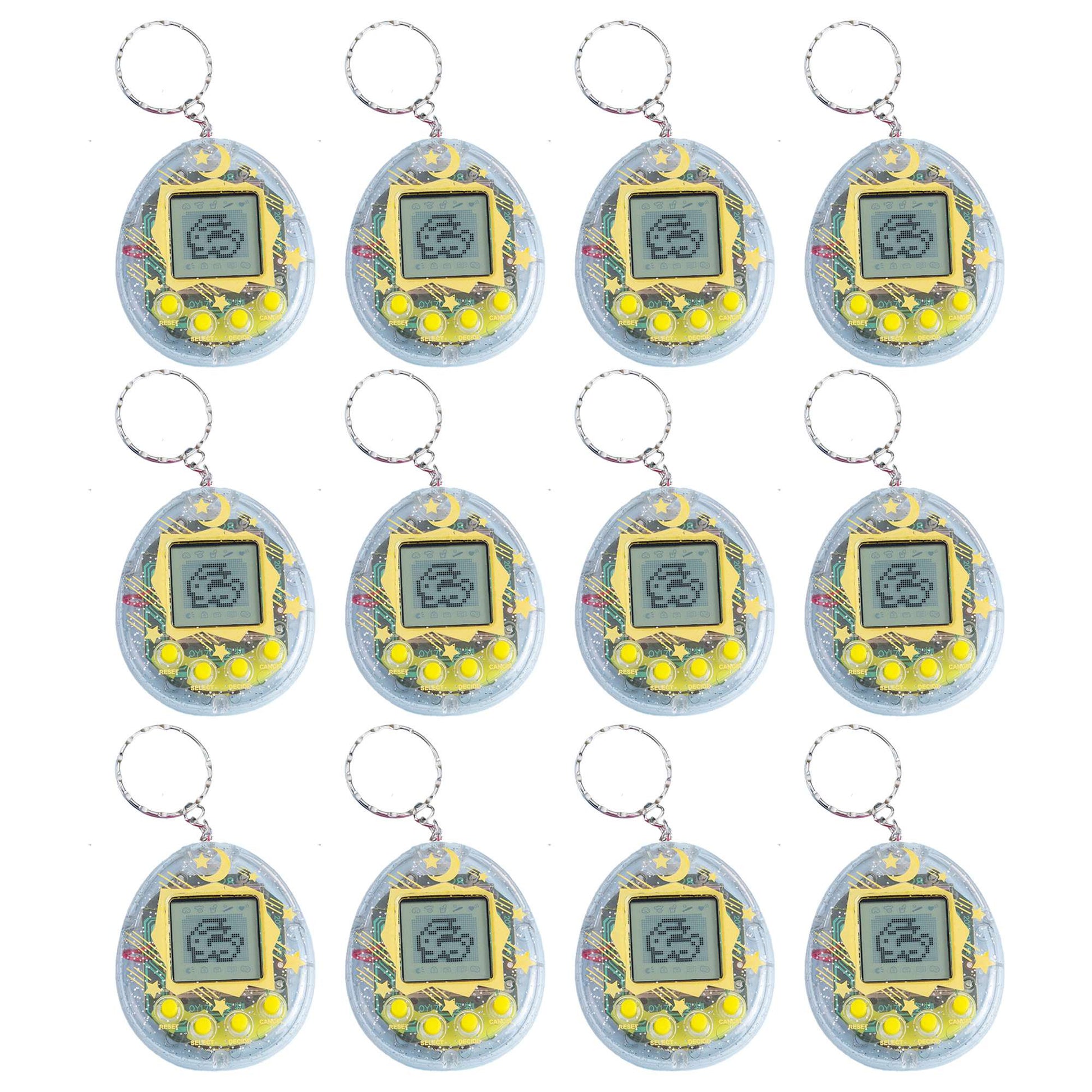 64-6PCS Virtual Pet Keychain Tamagotchi Electronic Toys for kids Video Game Party Favors Birthday Gifts School Classroom Prizes