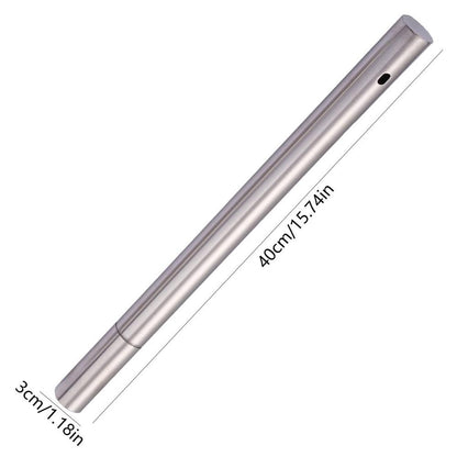 Stainless Steel Barbecue Skewer Storage Tube Charcoal Grill Skewer Flat BBQ Fork Kitchen Outdoor Camping Accessories Utensils