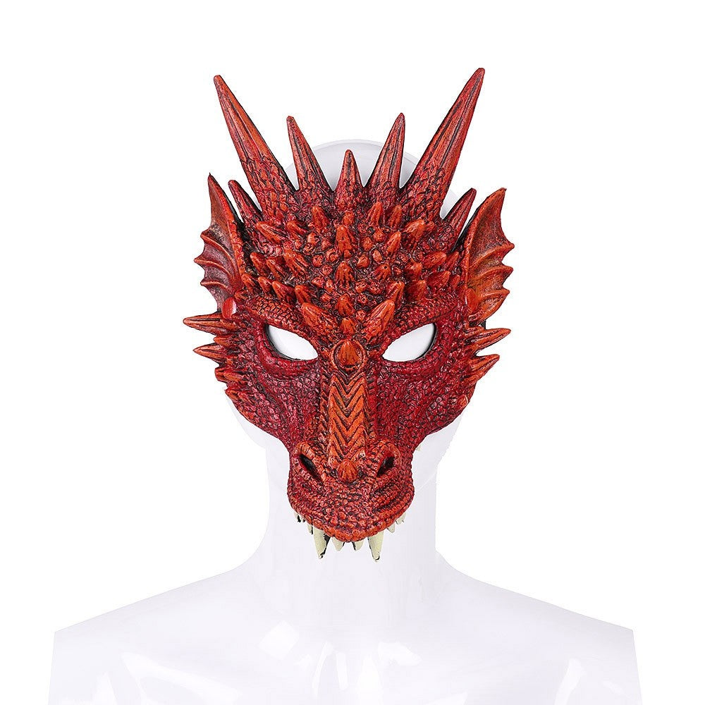 PU Foaming 3D Animal Dragon Mask for Halloween Carnival Party Halloween Dragon Mask Cosplay Dragon Scary Mask Monster Mask