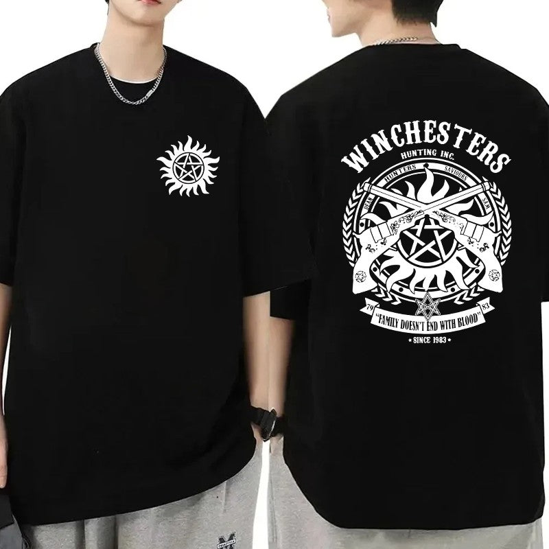 New TV Supernatural Printed Women Men T-shirts Supernatural Short Sleeve Shirts Summer Round Neck Tee Shirt Casual Funny Tops