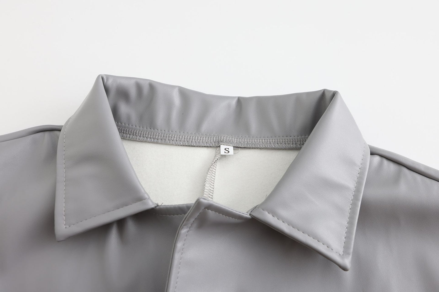 2024 New Men's Long Leather Jackets Goth Punk Button Trench Coat Solid Lapel Collar Long Pu Windbreaker Winter Leather Coats