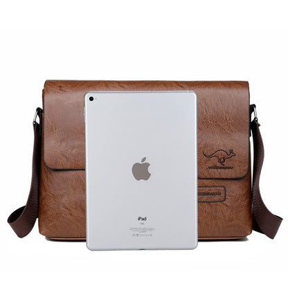 Luxury Brand Men Shoulder Bag For IPAD Leather Business Handbag Men Messenger Bag Large Side Sling Bag Fashion Man Crossbody Bag