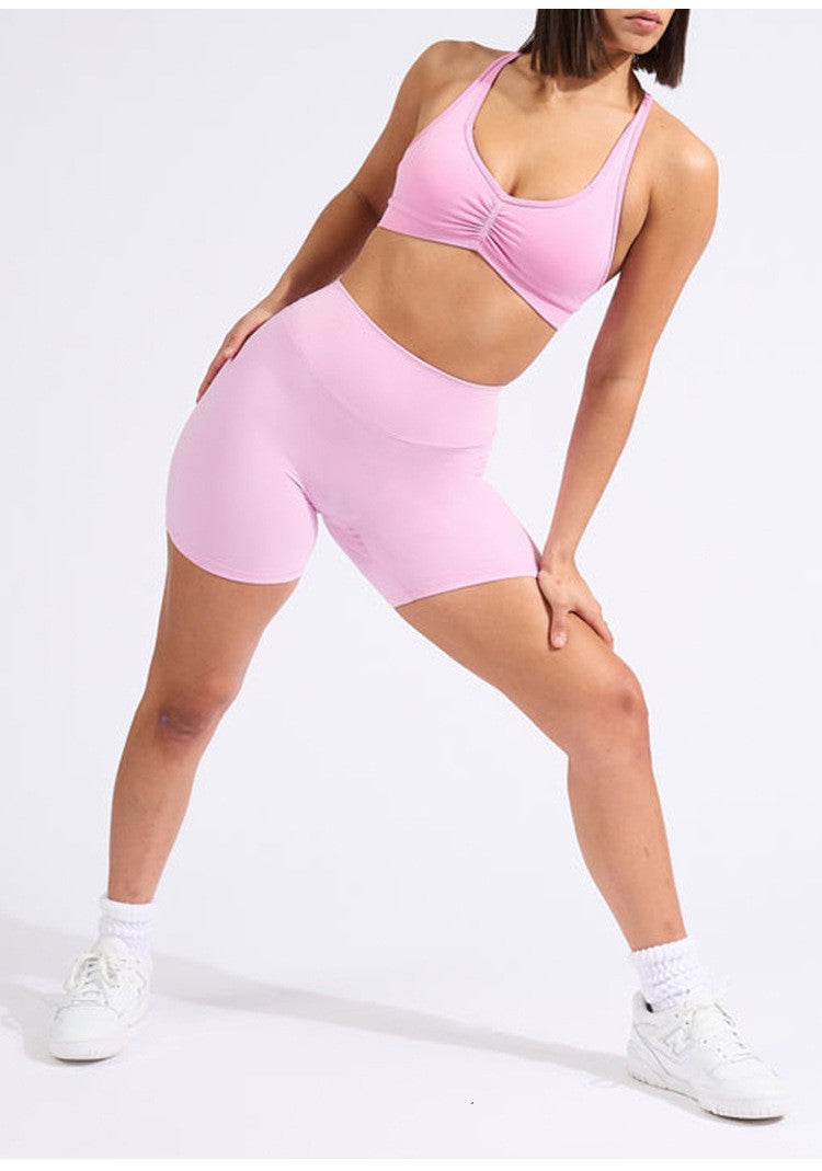 Sports Bra Strappy Backless Yoga Gym Bra Removable Cups Women Workout Clothing Gym Top Halter Sport Bras 6 colors