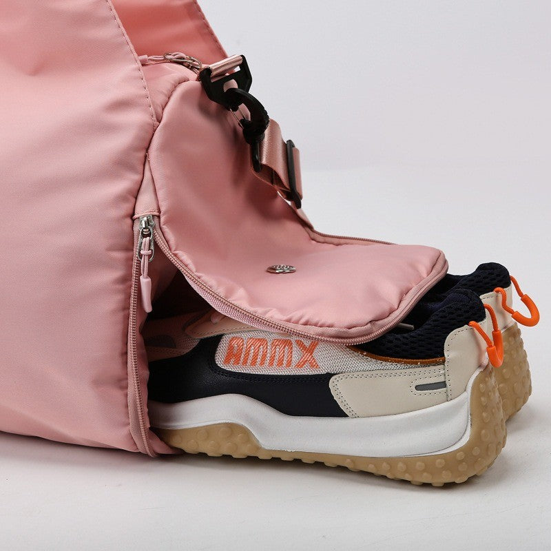 2025 New Women's Waterproof Yoga Mat Bag Fitness Pilates Portable Shoulder Bag with Shoe Compartment Dry and Wet Storage Bag