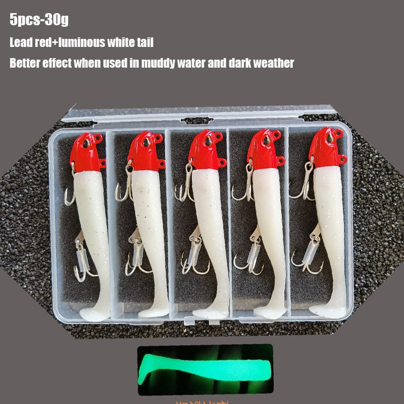 5pcs 30g/111mm Artificial Bait Lumious/Glow Mackerel Sea Bass Snapper Fishing Lure Wobblers Swimbait Jigging soft Baits