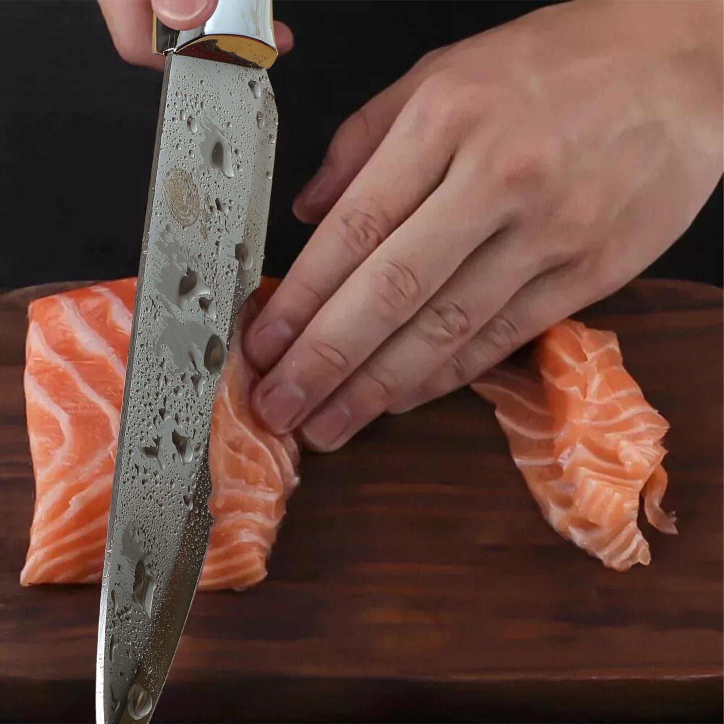 1-3pcs Butcher's Precision Knife Set with sheath Premium Imitation wood Handles - Meat, Fish,and Poultry Processing,Slicing Tool