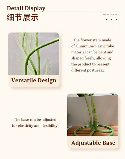 190cm Artificial Flowers Wedding Decor Props Road Lead Flower Silk Yarn Flower Poppy Window Display Garden Decoration Home Decor