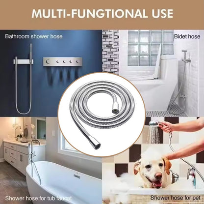 New G1/2" 1.5m High Quality Flexible Shower Hose Stainless Steel Tube Large Flow Shower Extension Pipe for Bathroom Accessories