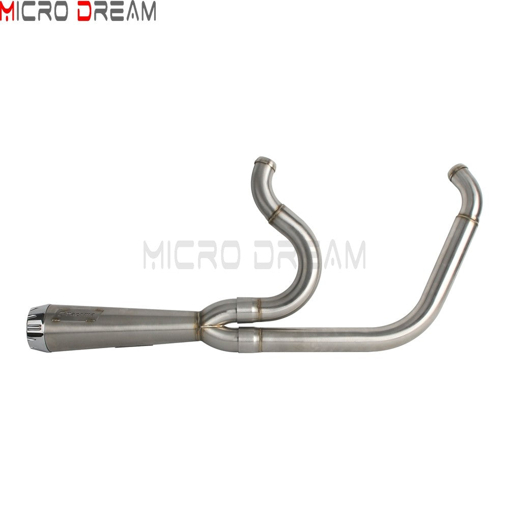 2-in-1 Stainless Steel Motorcycle Exhaust Muffler 1 3/4" to 2" Exhaust Pipes For Harley Low Rider ST Fat Bob FXFB FXFBS 2018-Up
