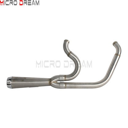 2-in-1 Stainless Steel Motorcycle Exhaust Muffler 1 3/4" to 2" Exhaust Pipes For Harley Low Rider ST Fat Bob FXFB FXFBS 2018-Up