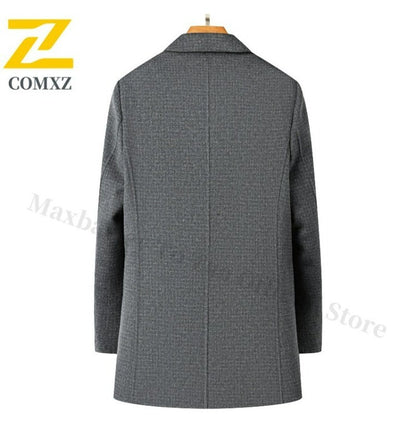 Double Faced Wool Overcoat Man 2025 Winter New Classic Business Casual Notch Lapel TrenchCoat Premium Medium Long Styles? Coat