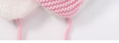 Conjunto infantil de gorro de lã e cachecol com animação da Elsa de Frozen da Disney, desenho animado, inverno, forro de veludo, espesso para manter aquecido