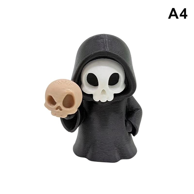 Hot Gothic Grim Reaper Figurines, Cute Skeleton Desk Decor, Skeleton Statue, Spooky Small Halloween Ornament, Halloween Gift