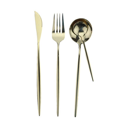 8 colheres de mesa de jantar, talheres de aço inoxidável, prateado, talheres dourados, utensílios de cozinha, talheres pretos.