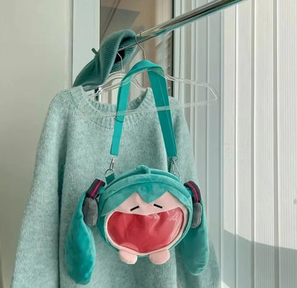 Bolsa de Ombro Hatsune Nova Mochila Fofa Anime Menina Pelúcia Desenho Animado Kawaii Mochila Escolar Bolsa Infantil Presentes Brinquedos