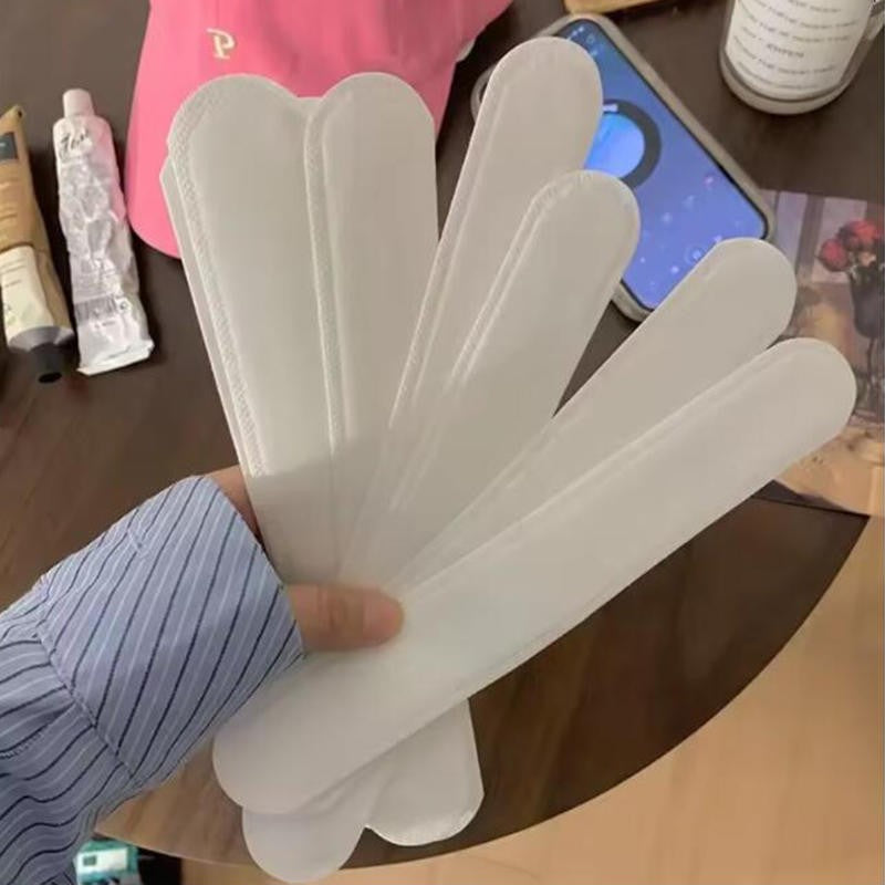 10/100pcs Hat Sweat Absorber Stickers Women Men Cotton Anti-dirt Sports Belt Cap Rim Invisible White Tape Hat Reducer Liner Pad