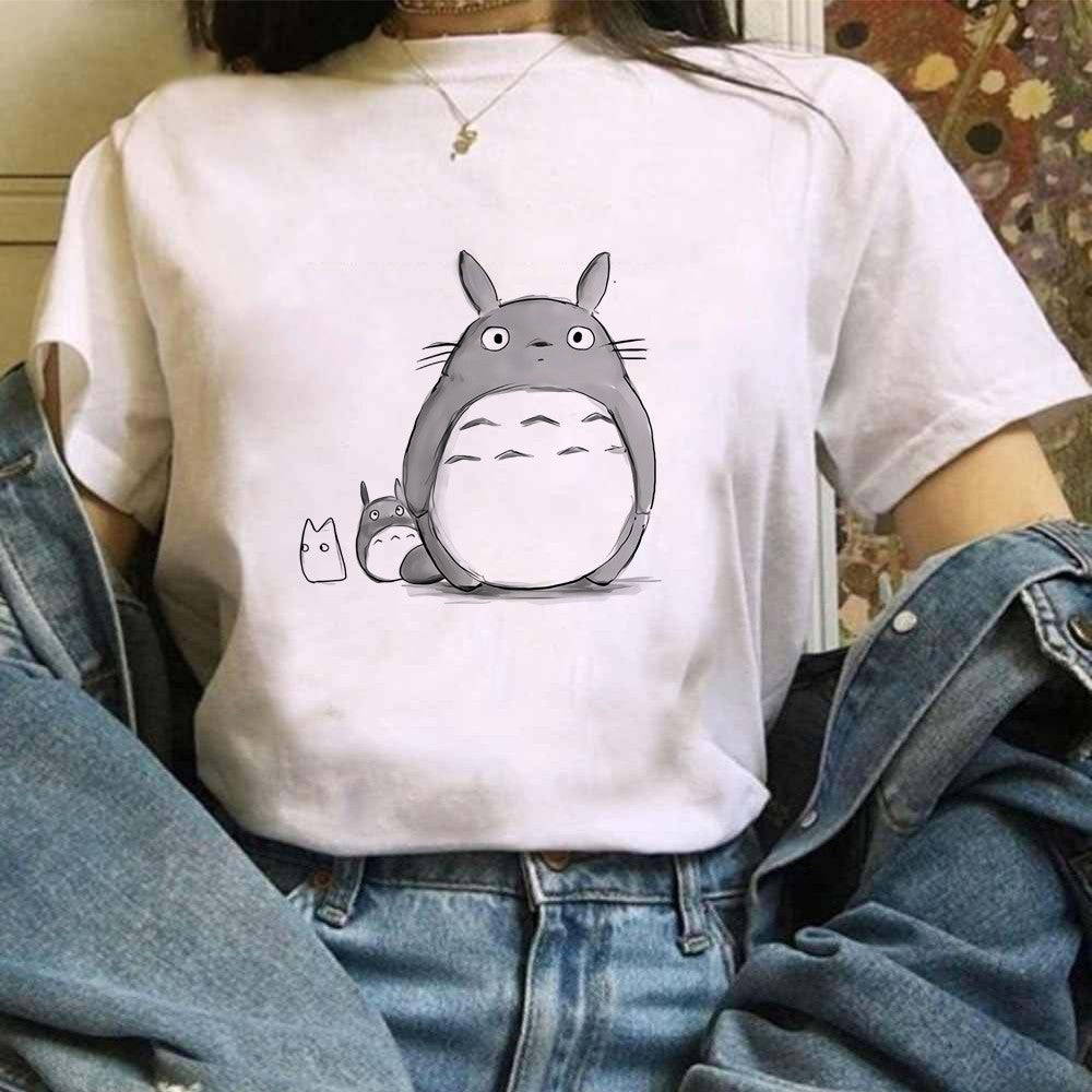 Miyazaki Hayao Kawaii T-shirt Graphic Tshirt Clothes Fashion Totoro Studio Ghibli Cute Anime T Shirt Women Harajuku