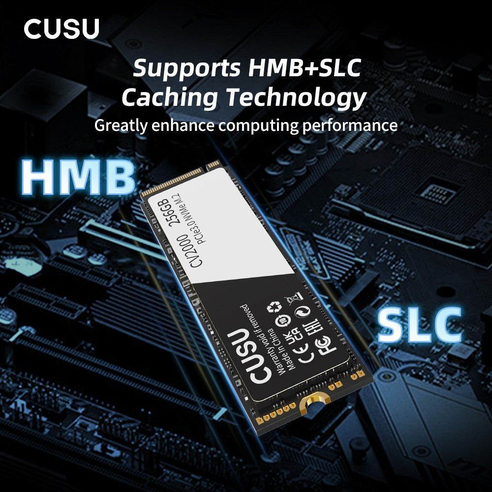 SSD M2 NVMe CUSU 128GB 256GB 512GB 1TB Disco Rígido M.2 PCIe3.0 2280 Unidade de Estado Sólido Interna para Laptop PC