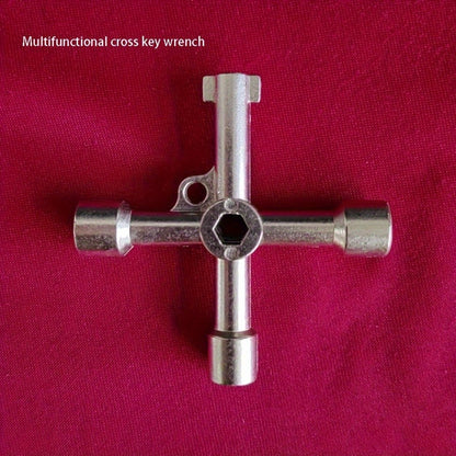 1 Chave Transversal Multifuncional em Liga de Zinco com Eixo Sextavado, Impermeável, Triangular, para Caixas Elétricas, Válvulas, Durável, Profissional
