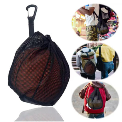 Mochila Portátil com Cordão, Bolsas Pequenas de Bolas para Pendurar, Bolsas de Armazenamento de Futebol, Vôlei, Basquete, Saco de Malha para Brinquedos de Jogo