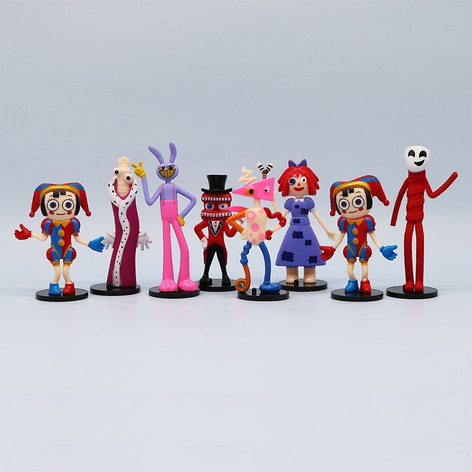 8 unids/set el increíble circo Digital figura de Anime Ragatha/Jax/Pomni figura de acción colección de PVC modelo muñeca juguete