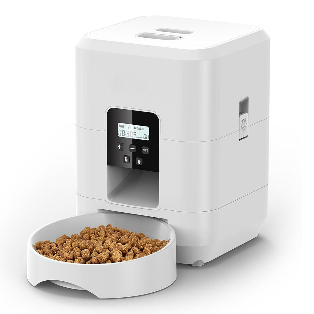 Comedouro Automático Inteligente para Gatos e Cães Máquina de Ração Lenta com Dosador Automático Temporizado e Quantitativo Tigela para Gatos e Cães