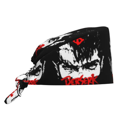 Touca Cirúrgica Clássica Personalizada com Logo de Anime Japonês B-Bereserks para Homens e Mulheres, Touca de Médico e Enfermeiro para Dentista