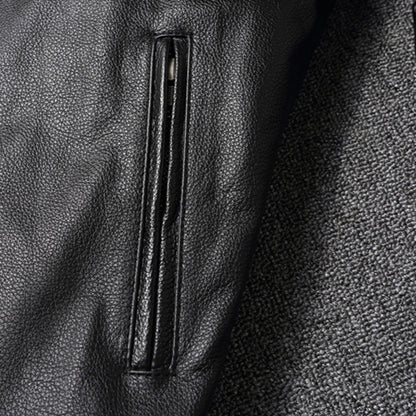 Men Imatition Leather Retro Stand Collar Jacket PunkStyle Coat Motorcycle Clothe