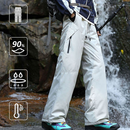 Calças de Caminhada Masculinas Inverno Quente Impermeáveis Corta-vento Refletivas para Escalada Acolchoadas Grossas para Camping Esqui Trekking Esportivas