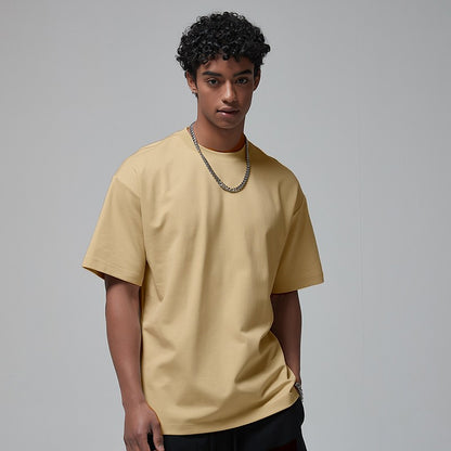 100 Heavy Weight Cotton T shirt For Men Women Short Sleeve Plain Tops Solid Oversized Tee Shirts Quality Clothing 8.8oz 250gsm