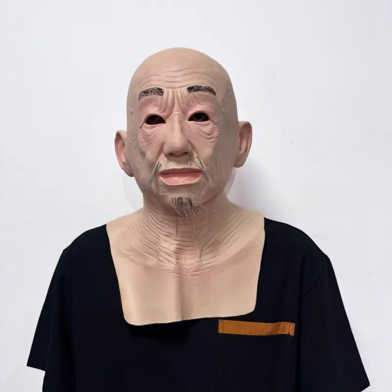 Hot Mascara De Silicona Realistas Halloween for Adults Silicone Old Man Mask Real Face Skin Head Prank Mask for Costume Cosplay