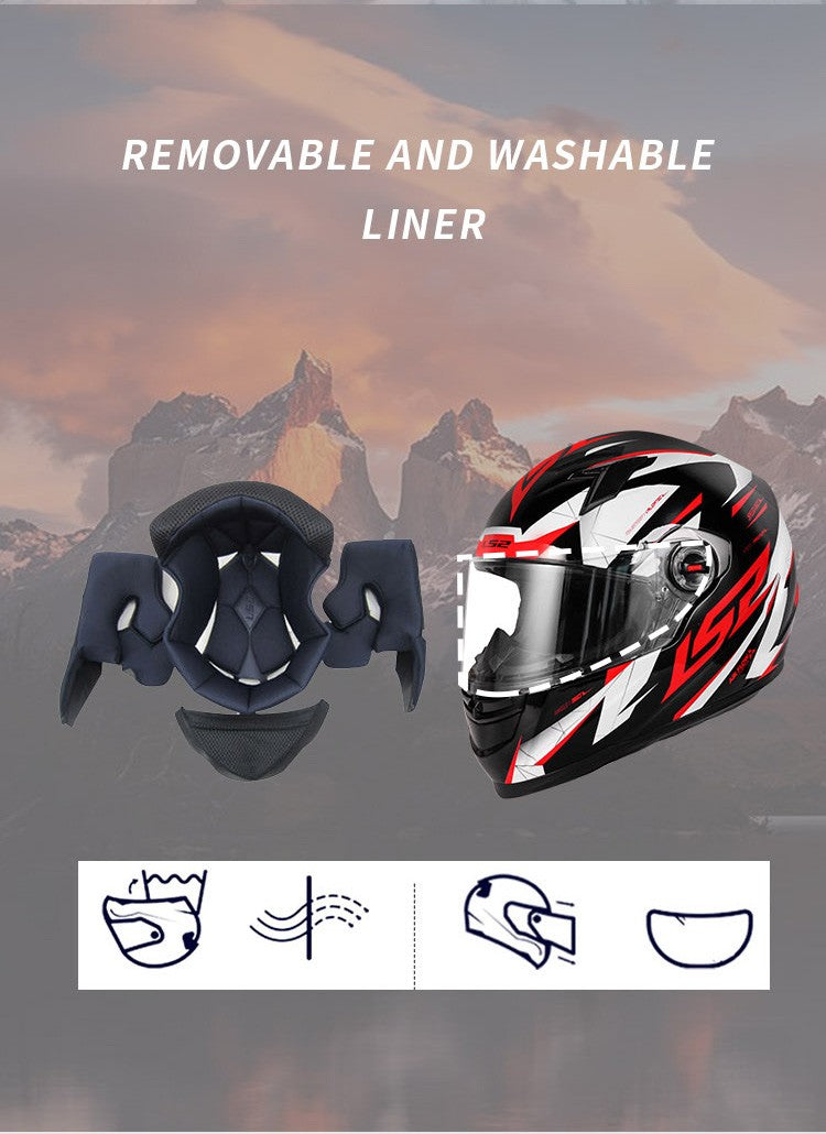 Capacete de Moto Clássico LS2 Fechado Masculino Feminino Capacete de Motocross Casco em ABS Aprovado pela ECE Acessórios para Motos FF358