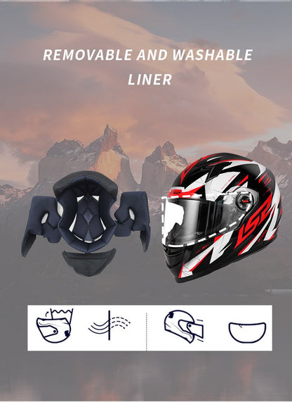 Capacete de Moto Clássico LS2 Fechado Masculino Feminino Capacete de Motocross Casco em ABS Aprovado pela ECE Acessórios para Motos FF358