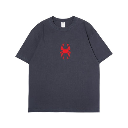 Summer New Spider Man Crossover Universe T-shirt for Men's and Women's Anime Graphic Short Sleeve Loose Cotton Tops Clothing