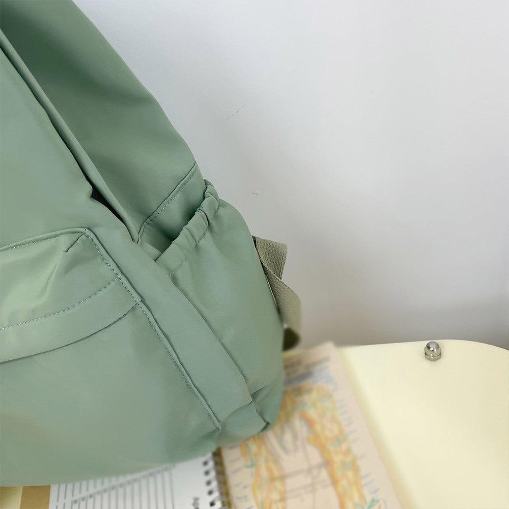 Forest Style Versatile Simple Solid Color Backpack, Fashionable Casual Backpack, College Student Backpack