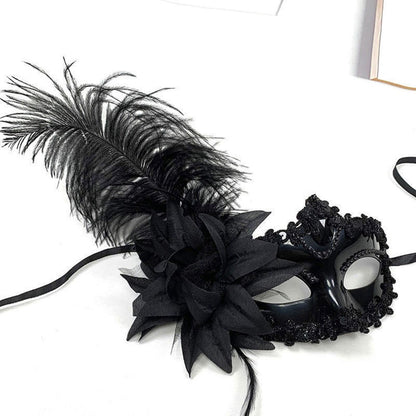 Dance Party Diamond Venetian Mask Feather Flower Wedding Carnival Performance Costume Sexy Lady Mask Masquerade Christmas 2026