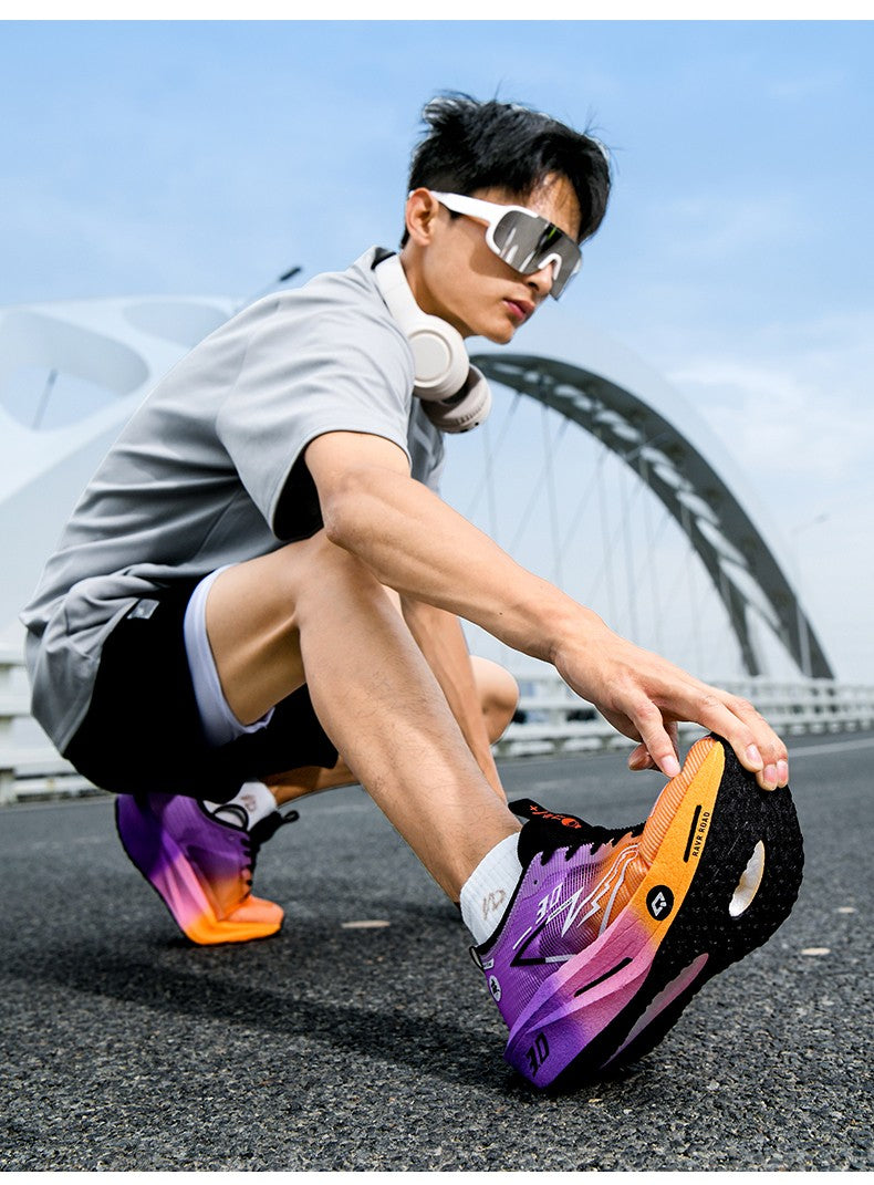 Tênis de Borda de Carbono Masculino Antiderrapante Acolchoado Confortável para Corrida e Treinamento Tênis de Malha Casual para Mulheres