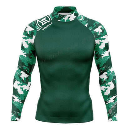 RT Rashguard Camouflage Long Sleeve Surfing Shirt UV Protection Swimwear UPF Summer Lycra Sunscreen Beachwear