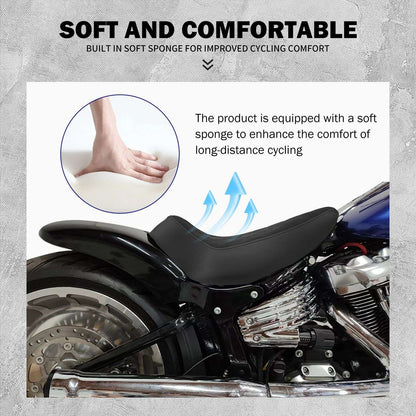 Banco Dianteiro Individual para Motocicleta com Almofada de Diamante Perfil Baixo para Harley Softail Fatboy Breakout FXBRS FXBR FLSTF 2018-2024